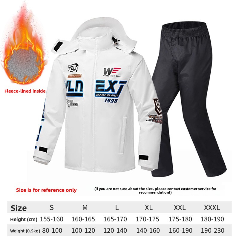 Motorcycle Gear White - Jas Hujan Sepeda Motor Pria Bahan