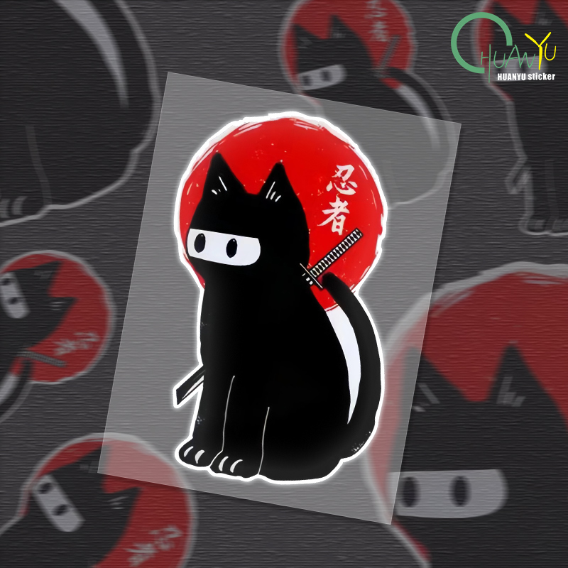 Motorcycle Gear Japan - Stiker mobil kucing reflektif stiker matahari