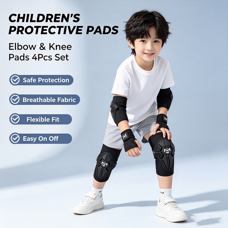 Motorcycle Gear For Kids - Perlengkapan Pelindung Lutut dan Siku 4-Pcs