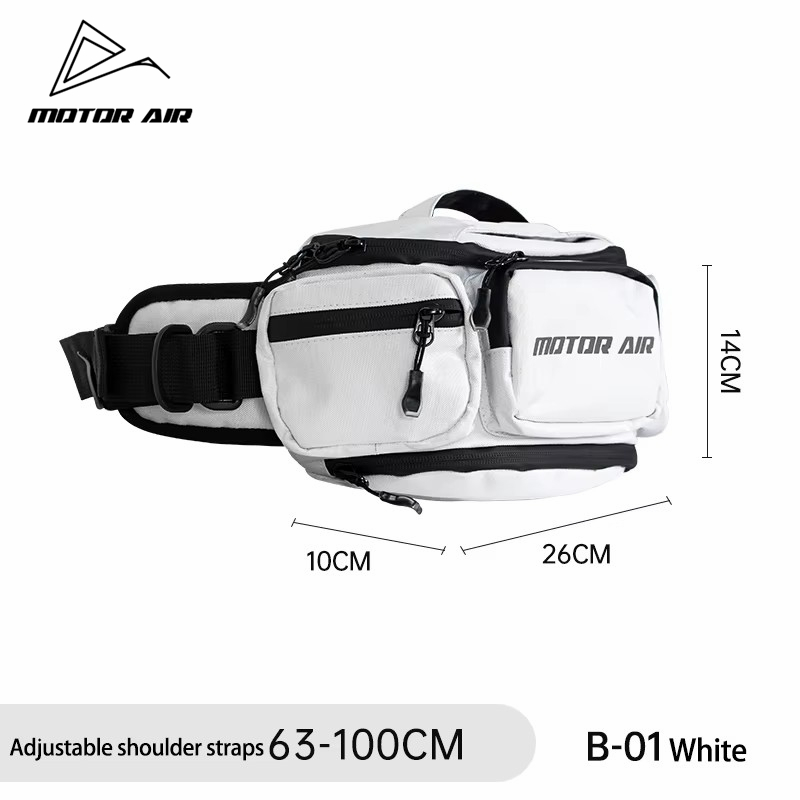 Motorcycle Gear White - Tas Pinggang Sepeda Motor Motor-Air White,