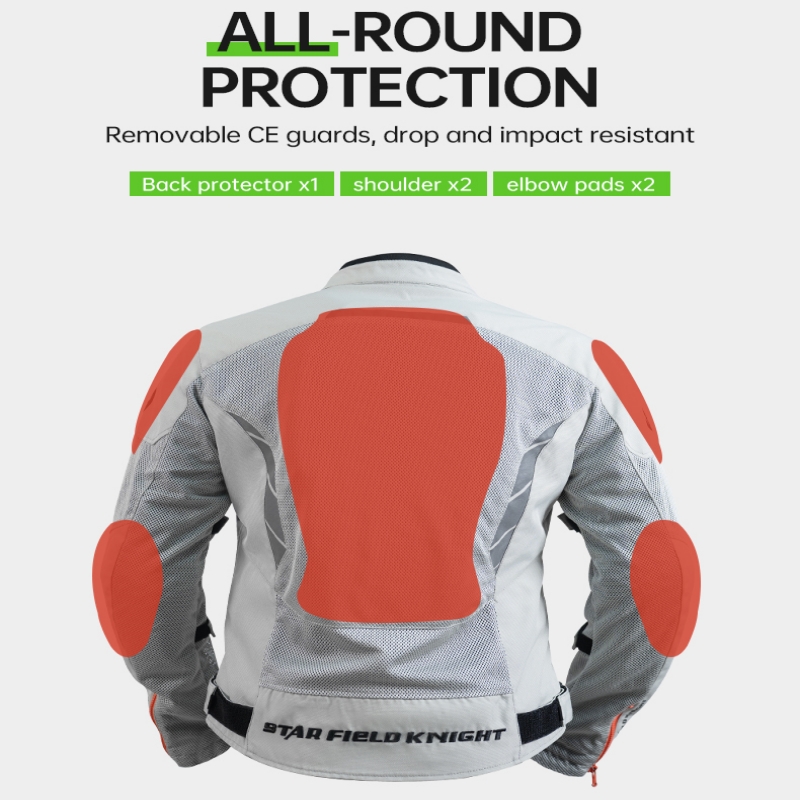 Jaket Motor SFK Abu-abu Putih  - Motorcycle Gear White ulasan dan harga