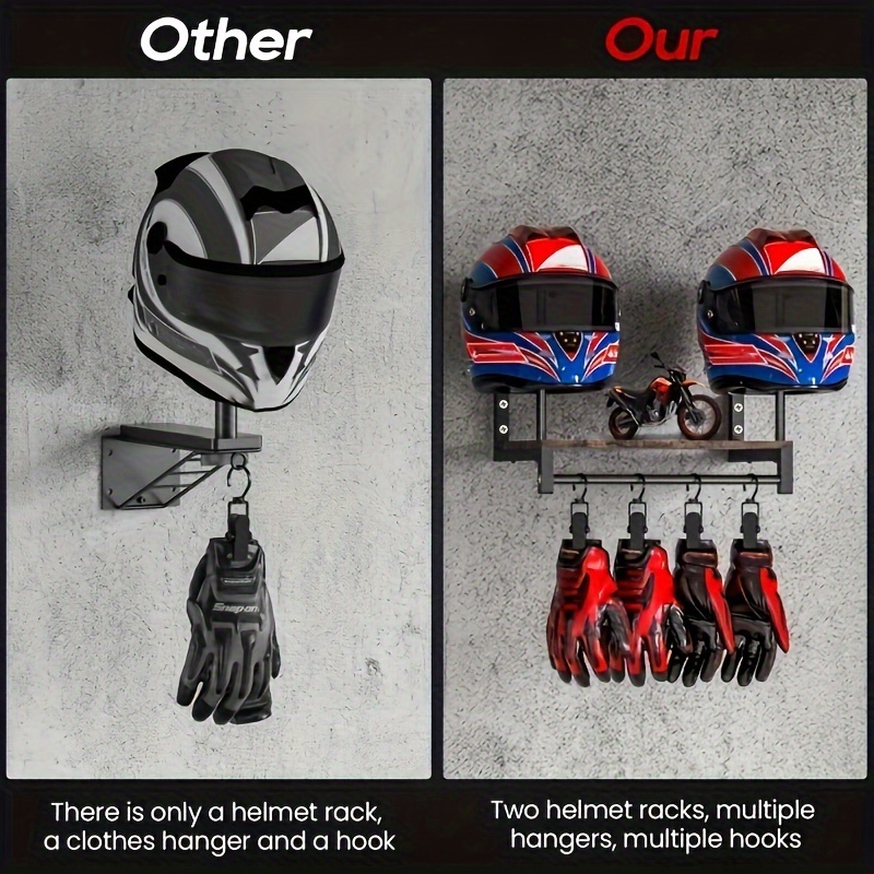 Rak Pajangan Helm dan Perlengk - Motorcycle Gear Display Rack ulasan dan harga