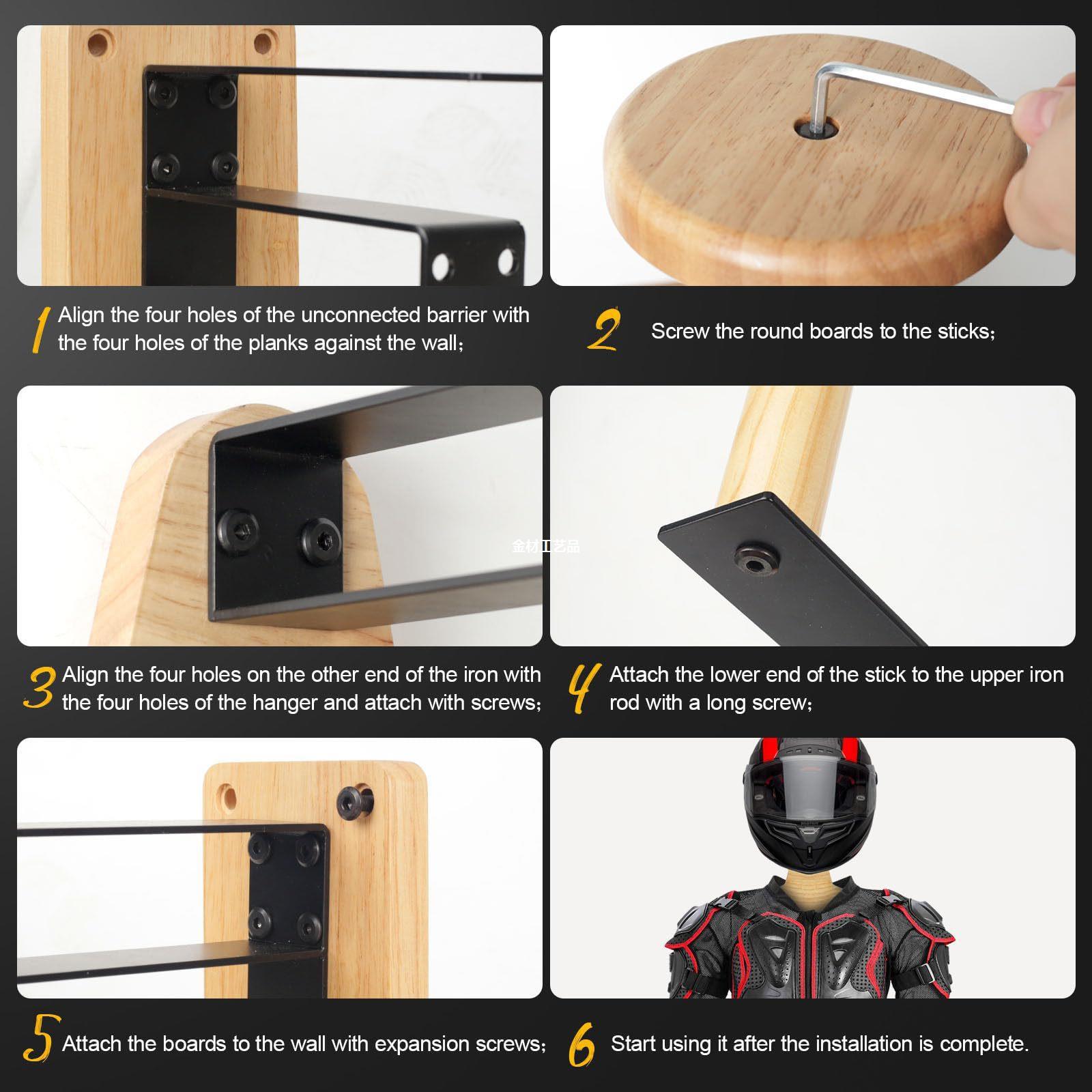 Rak Penyimpanan Kayu untuk Din - Motorcycle Gear Display Rack ulasan dan harga